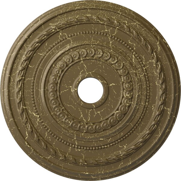 Ekena Millwork Cole Medallion (Canopies up to 9 1/8"), 25 3/8"OD x 3 3/8"ID x 1 3/8"P, Mississippi Mud Crackle CM25COMMC - main